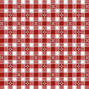Winter Solstice Alpine Gingham Fabric by Michael Miller, Red